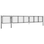 Vidaxl portail de jardin acier 75x495 cm anthracite Vidaxl portail de jardin acier 75x495 cm anthracite
