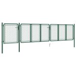 Vidaxl portail de jardin acier 75x495 cm vert Vidaxl portail de jardin acier 75x495 cm vert
