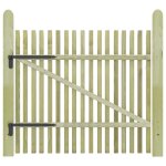 Vidaxl portail de jardin en piquets bois de pin imprégné 100x100 cm Vidaxl portail de jardin en piquets bois de pin imprégné 100x100 cm