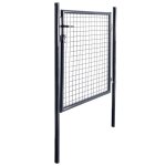 Vidaxl portail en maille de jardin acier galvanis 85, 5x100 cm gris