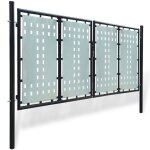 Vidaxl portail simple de clture noir 300x175 cm