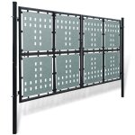 Vidaxl portail simple de cl�ture noir 300x225 cm