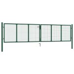 Vidaxl portail en treillis de jardin acier 400 x 75 cm vert Vidaxl portail en treillis de jardin acier 400 x 75 cm vert