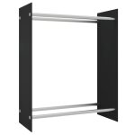 Vidaxl portant de bois de chauffage noir 80x35x100 cm verre trempé Vidaxl portant de bois de chauffage noir 80x35x100 cm verre trempé