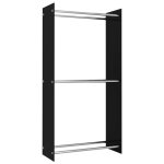 Vidaxl portant de bois de chauffage noir 80x35x160 cm verre Vidaxl portant de bois de chauffage noir 80x35x160 cm verre
