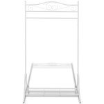 Vidaxl portant  vtements blanc acier