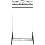 Vidaxl portant � v�tements noir acier