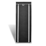 Vidaxl porte - chaussures tagres 162 x 57 x 29 cm noir
