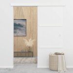 Vidaxl porte coulissante à butées verre esg et aluminium 76x205 cm Vidaxl porte coulissante à butées verre esg et aluminium 76x205 cm
