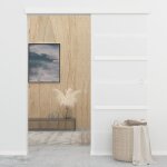 Vidaxl porte coulissante à butées verre esg et aluminium 76x205 cm Vidaxl porte coulissante à butées verre esg et aluminium 76x205 cm