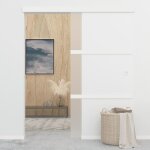 Vidaxl porte coulissante  butes verre esg et aluminium 90x205 cm