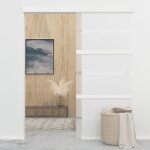 Vidaxl porte coulissante  butes verre esg et aluminium 90x205 cm