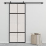 Vidaxl porte coulissante quincaillerie aluminium et verre esg 90x205cm