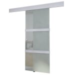 Vidaxl porte coulissante verre et aluminium 178 cm argent�