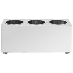 Vidaxl porte - couverts 3 grilles rectangulaire acier inoxydable