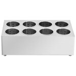 Vidaxl porte - couverts 8 grilles rectangulaire acier inoxydable