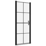Vidaxl porte de douche verre trempé 91x195 cm noir Vidaxl porte de douche verre trempé 91x195 cm noir