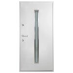 Vidaxl porte d'entr�e aluminium blanc 90x200 cm