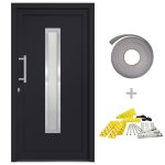 Vidaxl porte d'entr�e anthracite 108x200 cm