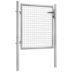 Vidaxl porte de jardin acier galvanis� 105x125 cm argent�