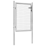 Vidaxl porte de jardin acier galvanis� 105x150 cm argent�