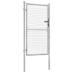 Vidaxl porte de jardin acier galvanis� 105x200 cm argent�