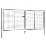 Vidaxl porte de jardin acier galvanisé 306x175 cm argenté Vidaxl porte de jardin acier galvanisé 306x175 cm argenté