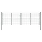 Vidaxl porte de jardin acier galvanis� 415x175 cm argent�