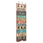 Vidaxl porte - manteau mural avec 6 crochets 120 x 40 cm home is