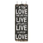 Vidaxl porte - manteau mural avec 6 crochets 120 x 40 cm love live