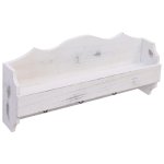 Vidaxl porte - manteau mural blanc 50x10x23 cm bois