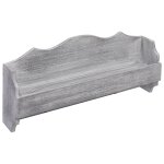 Vidaxl porte - manteau mural gris 50x10x23 cm bois