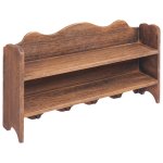 Vidaxl porte - manteau mural marron 50x10x30 cm bois