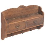 Vidaxl porte - manteau mural marron 50x10x34 cm bois