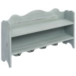 Vidaxl porte - manteau mural vert 50x10x30 cm bois