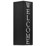 Vidaxl porte - parapluie welcome acier noir