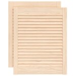 Vidaxl portes  persiennes 2 pcs bois de pin massif 61, 5x49, 4 cm