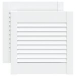 Vidaxl portes  persiennes 2 pcs bois de pin massif blanc 39, 5x39, 4 cm