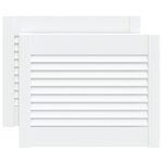 Vidaxl portes  persiennes 2 pcs bois de pin massif blanc 39, 5x49, 4 cm