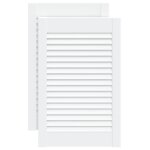 Vidaxl portes  persiennes 2 pcs bois de pin massif blanc 61, 5x39, 4 cm