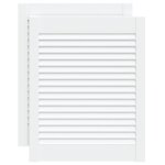 Vidaxl portes  persiennes 2 pcs bois de pin massif blanc 61, 5x49, 4 cm