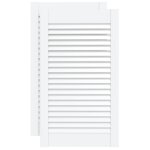 Vidaxl portes  persiennes 2 pcs bois de pin massif blanc 69x39, 4 cm