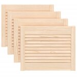 Vidaxl portes � persiennes 4 pcs bois de pin massif 39, 5x49, 4 cm