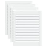 Vidaxl portes  persiennes 4 pcs bois de pin massif blanc 61, 5x49, 4 cm