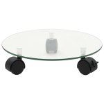 Vidaxl porte - plantes roulant 2 pcs verre tremp 28 cm rond