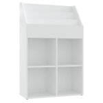 Vidaxl porte - revue pour enfants blanc 71x30x114 cm agglom�r�