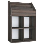 Vidaxl porte - revue d'enfants gris / ch�ne sonoma 71x30x114 cm agglom�r�