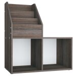 Vidaxl porte - revue d'enfants gris / chne sonoma 71x30x78, 5 cm agglomr