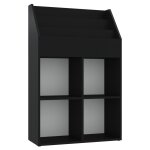 Vidaxl porte - revue pour enfants noir 71x30x114 cm agglom�r�