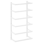 Vidaxl porte - serviette blanc 24x12x48 cm acier